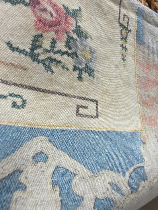 Free People We The Free Illusions Relaxed Fit Barrel Jeans Patchwork - Picture 13 of 14